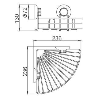 Полочка для ванной Frap F3921 хром